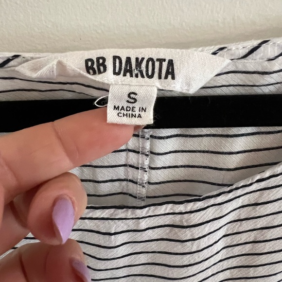 BB Dakota white & black striped - Picture 2 of 4